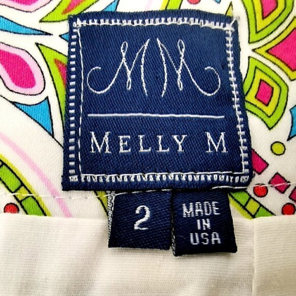 Melly M Women's 2 Colorful Geometric Button Skirt - Picture 7 of 10